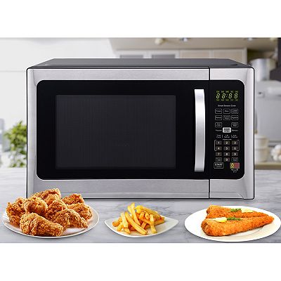 Farberware Professional 1.2 Cu. ft. 1100 Watt Microwave Oven with Sensor Cooking Silver Black