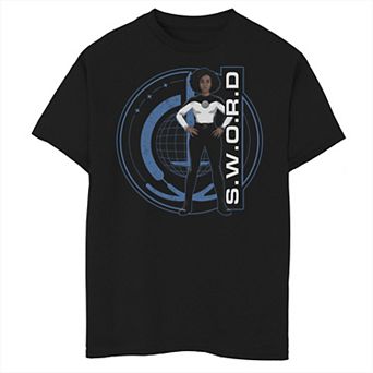 Boys 8-20 Marvel WandaVision Monica Rambeau Dark Portrait Logo Graphic Tee