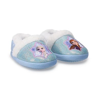 Disney's Frozen 2 Anna and Elsa Toddler Girls' Faux-Fur Slippers 