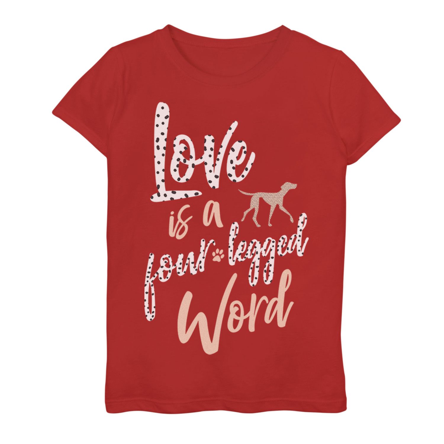 Image for Disney 's 101 Dalmatians Girls 7-16 Love Is A Four Legged Word Graphic Tee at Kohl's.
