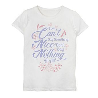 Disney's Bambi Girls 7-16 If You Can't Say Something Nice Quote Graphic Tee