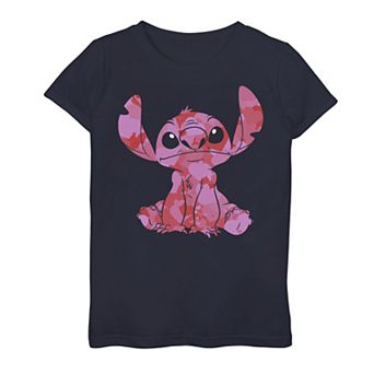 Disney's Lilo & Stitch Girls 7-16 Valentine's Day Stitch Heart Fill Graphic Tee