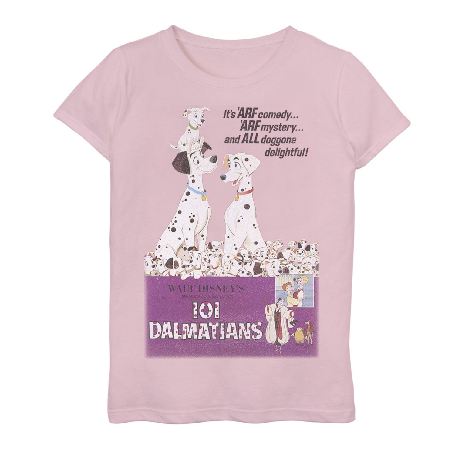 Image for Disney 's 101 Dalmatians Girls 7-16 Vintage Poster Variant Poster Graphic Tee at Kohl's.