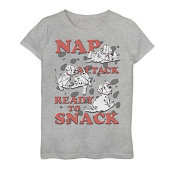 Disney's 101 Dalmatians Girls 7-16 Nap Attack Ready To Snack Graphic Tee