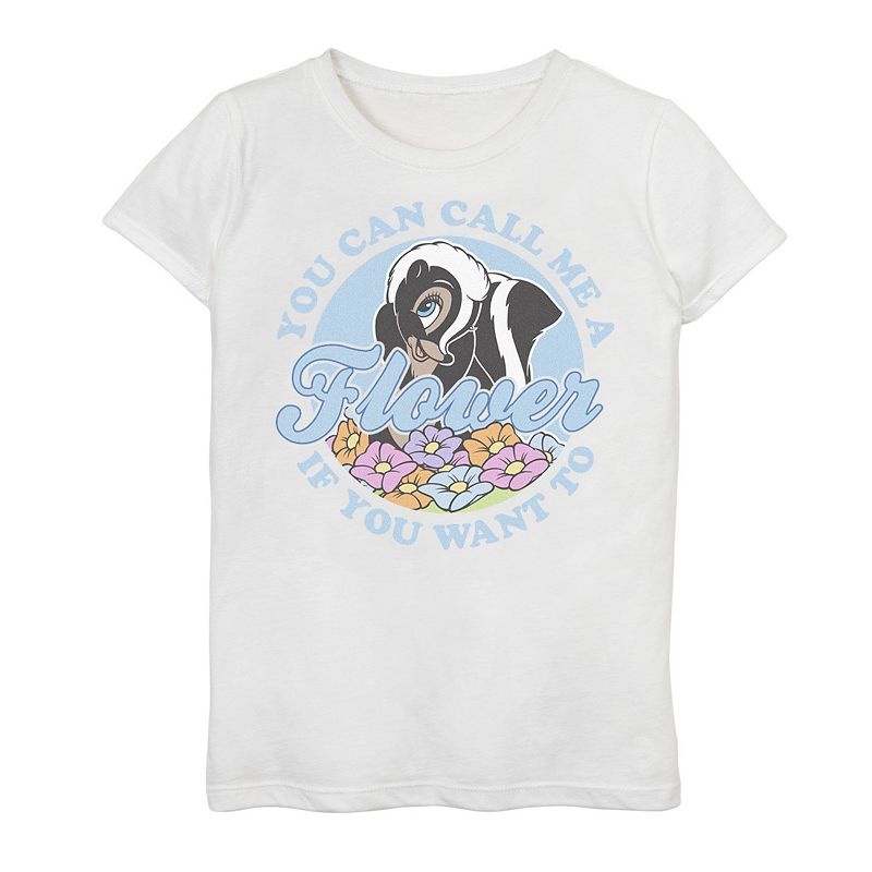 Disneys Bambi Girls 7-16 You Can Call Me A Flower If You Want To Graphic T