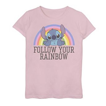 Disney's Lilo & Stitch Girls 7-16 Follow Your Rainbow Graphic Tee