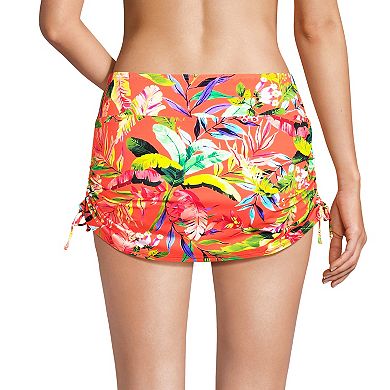 Women's Lands' End Tummy Control UPF 50 Ruched-Side Swim Skirt