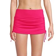 Women's Lands' End Tummy Control UPF 50 Ruched-Side Swim Skirt