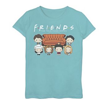 Girls 7-16 Friends Chibi Couch Crew Graphic Tee