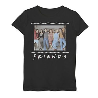 Girls 7-16 Friends Logo Group Porch Photo Graphic Tee