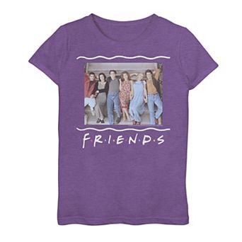 Girls 7-16 Friends Logo Group Porch Photo Graphic Tee