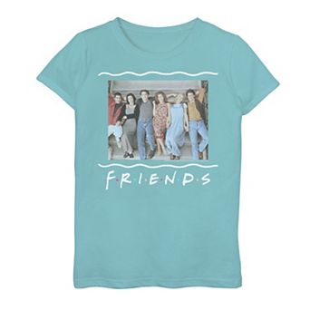 Girls 7-16 Friends Logo Group Porch Photo Graphic Tee