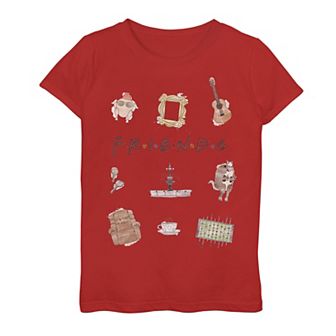 Girls 7-16 Friends Classic Logo Icons Graphic Tee