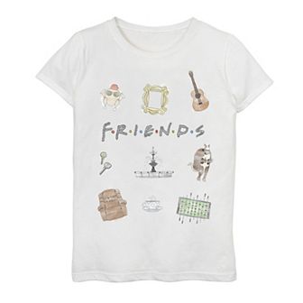 Girls 7-16 Friends Classic Logo Icons Graphic Tee