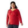 Plus Size Croft & Barrow® The Extra Soft V-Neck Sweater
