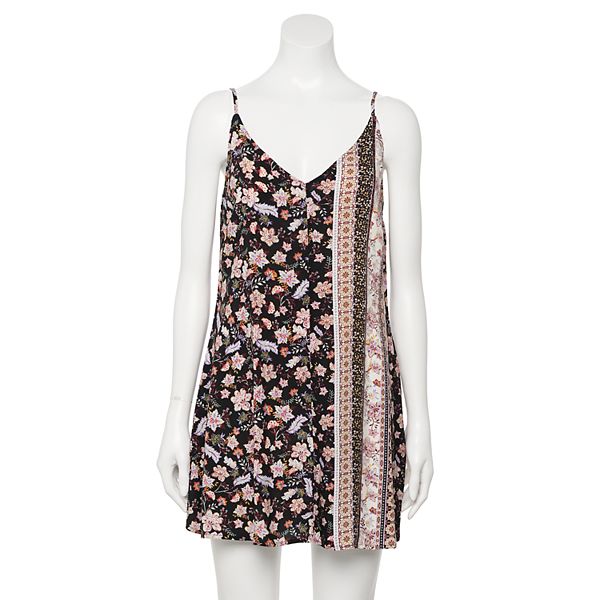 Juniors' Live To Be Spoiled Twin Print Slip Dress