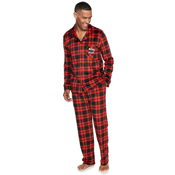 Men's Jammies For Your Families® Cool Bear Plaid Notch Pajama Set by Cuddl  Duds®