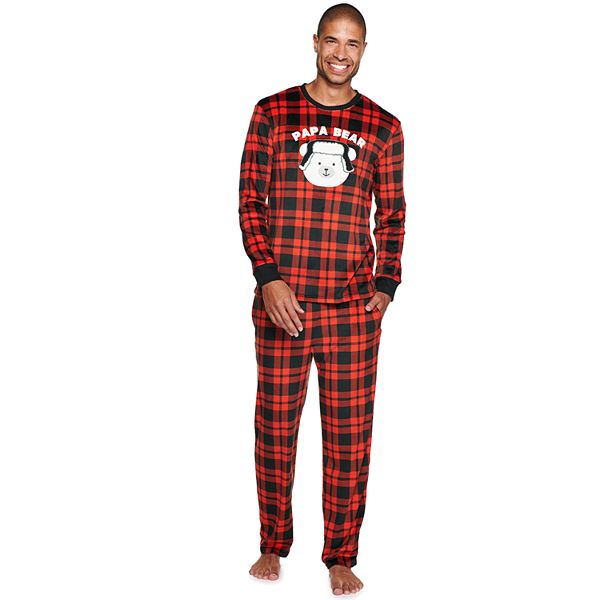 Men's Jammies For Your Families® Cool Bear Plaid Papa Bear Pajama Set by  Cuddl Duds®