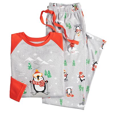 Men s Jammies For Your Families Penguin Friends Pajama Set by Cuddl Duds