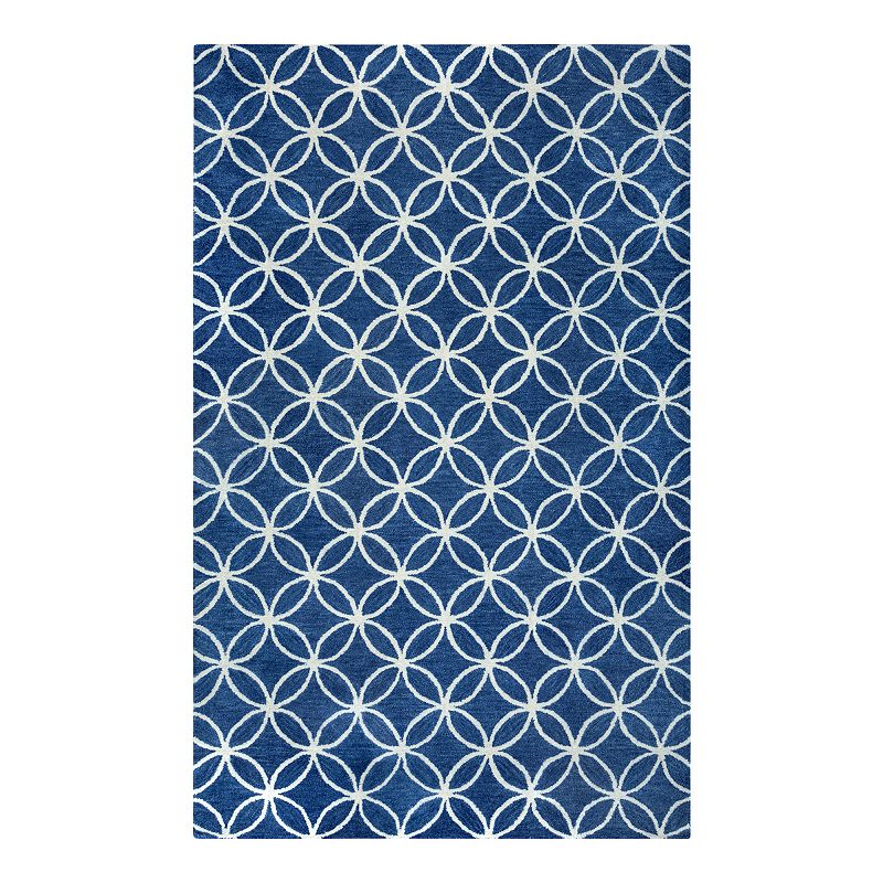 Alora Decor Holland Ethan Wool Rug, Blue, 6.5X9.5 Ft