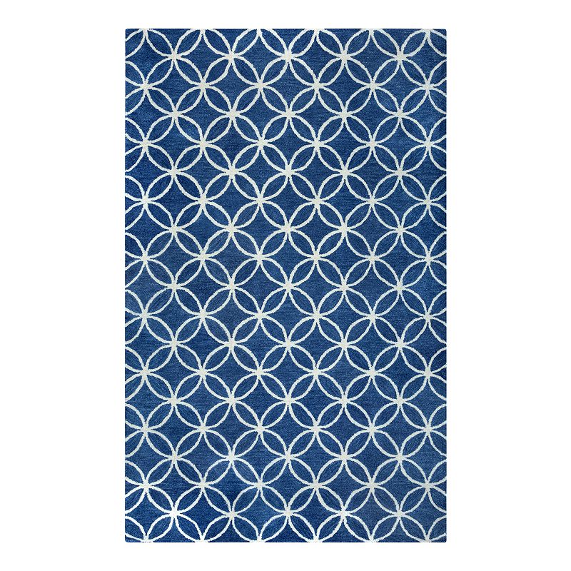 Alora Decor Holland Ethan Wool Rug, Blue, 6.5X9.5 Ft