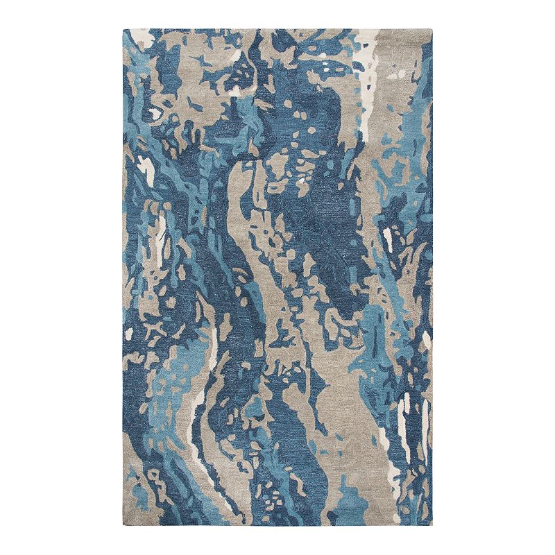 Alora Decor Lapis Logan Wool Blend Rug, Blue, 5X8 Ft