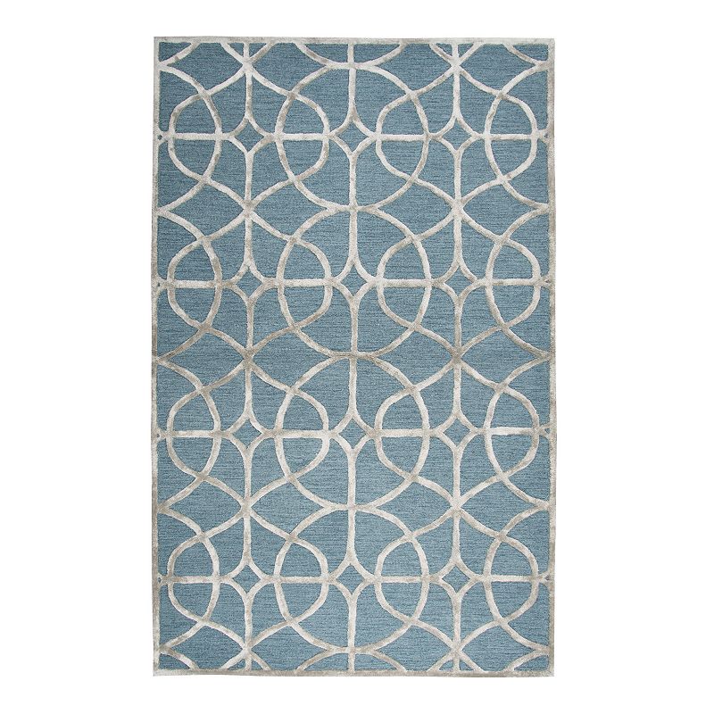 Alora Decor Madison Kyle Wool Blend Rug, Blue, 5X8 Ft