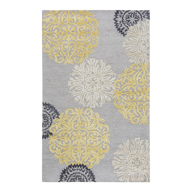 Alora Decor Miya Cole Wool Blend Rug, Yellow, 5X8 Ft