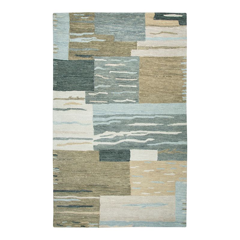 Alora Decor Napoli Aiden Wool Rug, Beig/Green, 6.5X9.5 Ft