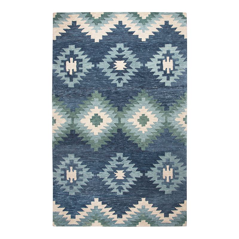 Alora Decor Napoli Cody Wool Rug, Blue, 5X8 Ft