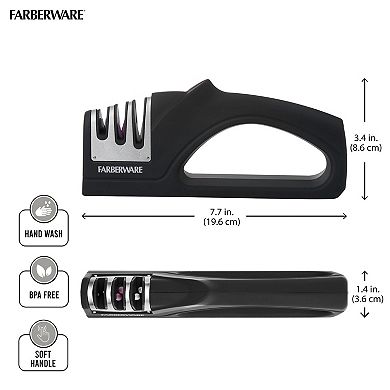 Farberware® Edgekeeper 3-Stage Tabletop Kitchen Knife Sharpener