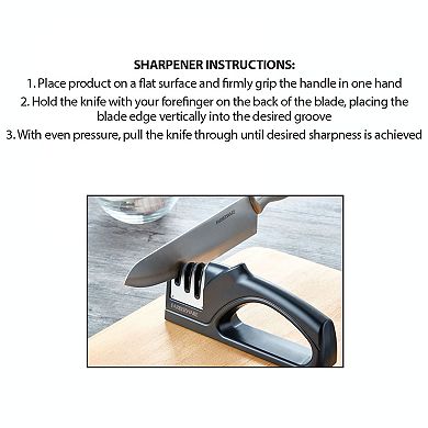 Farberware® Edgekeeper 3-Stage Tabletop Kitchen Knife Sharpener