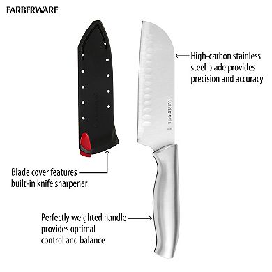 Farberware 5-in. Santoku Knife with Edgekeeper Sheath