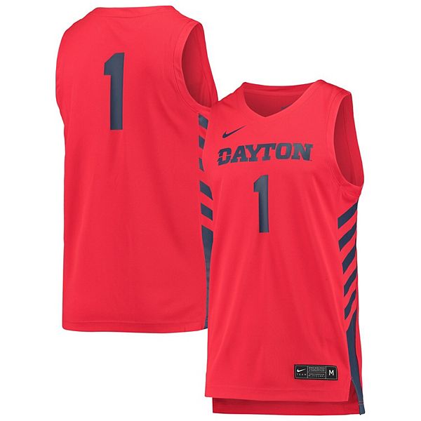 Men's Nike #1 Red Dayton Flyers Replica Basketball Jersey