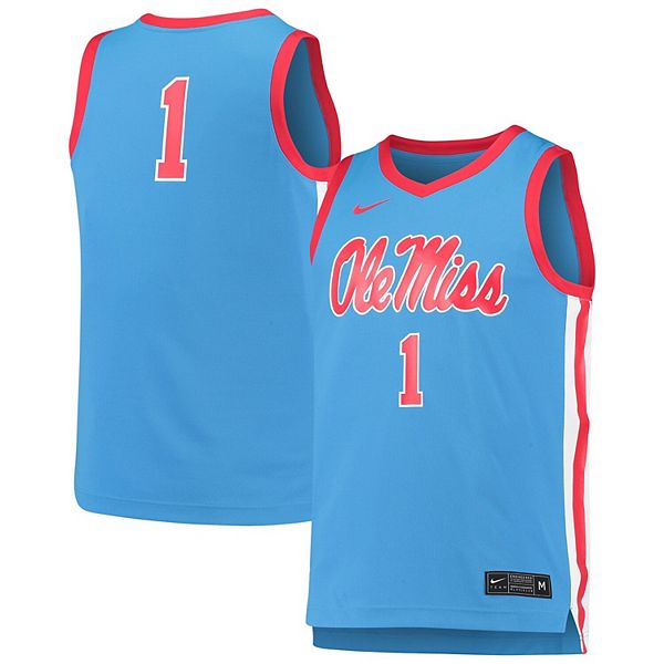 Youth Nike #10 Powder Blue Ole Miss Rebels Untouchable Replica Game Jersey