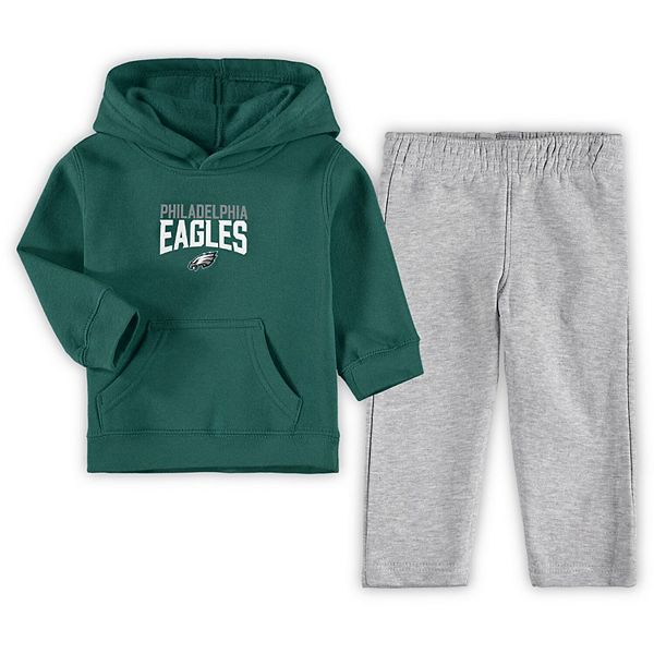 Toddler Midnight Green/Gray Philadelphia Eagles Fan Flare Pullover