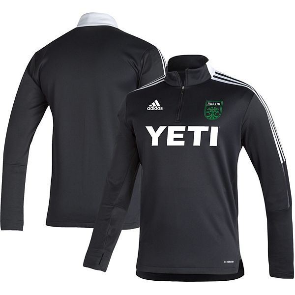 Men's adidas Black Austin FC Tiro Warm AEROREADY Quarter-Zip Jacket Men's adidas Black Austin FC Tiro Warm AEROREADY Quarter-Zip Jacket