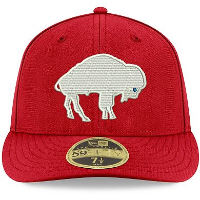 Men's New Era Red Buffalo Bills Omaha Throwback Low Profile 59FIFTY Fitted Hat