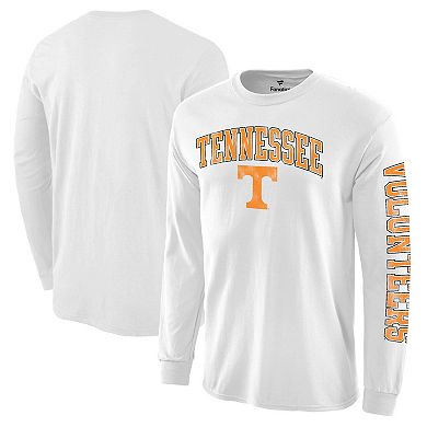 Men's White Tennessee Volunteers Distressed Arch Over Logo Long Sleeve Hit T-Shirt