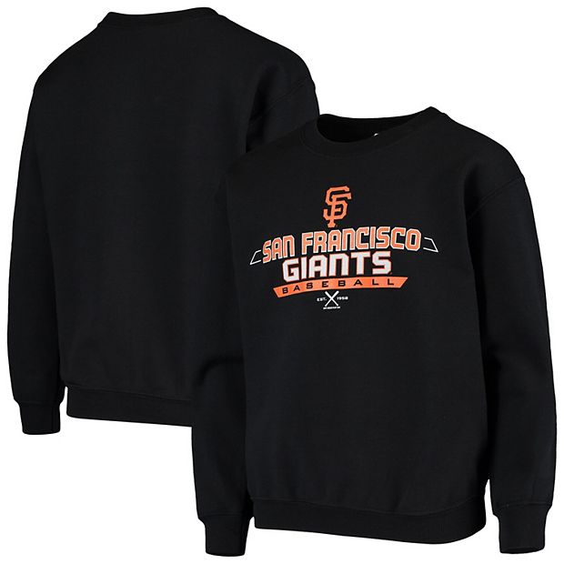 Youth Black San Francisco Giants Crew Sweatshirt