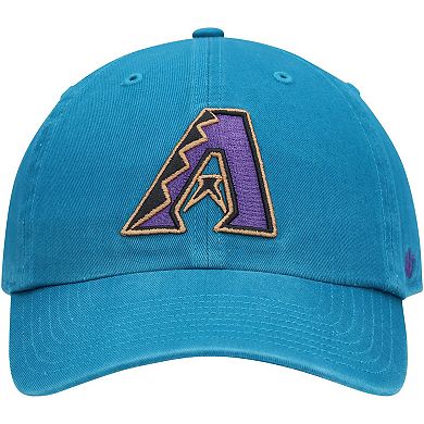 Men's '47 Teal Arizona Diamondbacks Logo Cooperstown Collection Clean Up Adjustable Hat