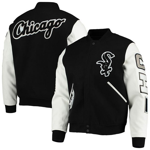 Chicago White Sox Pro Standard Mash Up Logo Varsity Full-Zip Jacket - Black