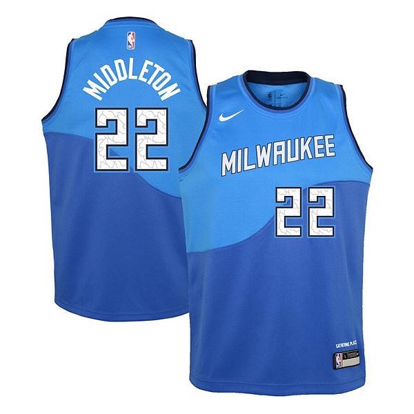 Milwaukee Bucks Khris Middleton Nike City Edition Royal Nba Jersey