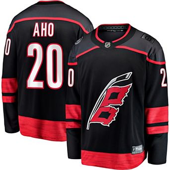 Men's Fanatics Branded Sebastian Aho Black Carolina Hurricanes Home Premier Breakaway Player Jersey
