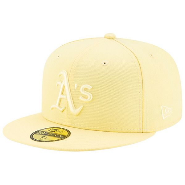 Oakland Athletics New Era 5950 Fitted Hat - Road - Yellow Logo