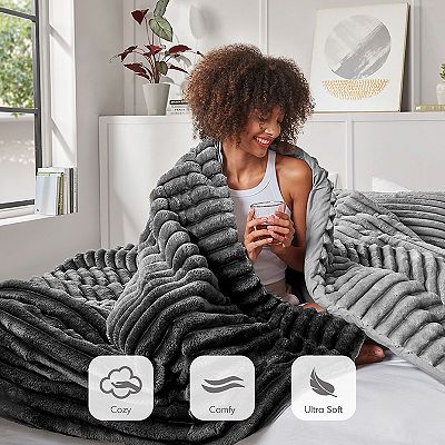 510 Design Avril Fluffy Ribbed Plush Comforter Set