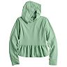 Girls 4-16 & Plus SO® Textured Ruffle Hem Hoodie