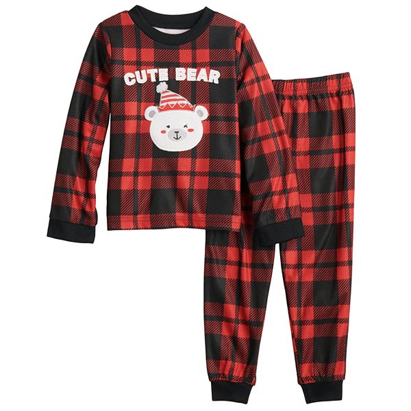 Toddler Girl Jammies For Your Families® Cool Bear Plaid Pajama Set by