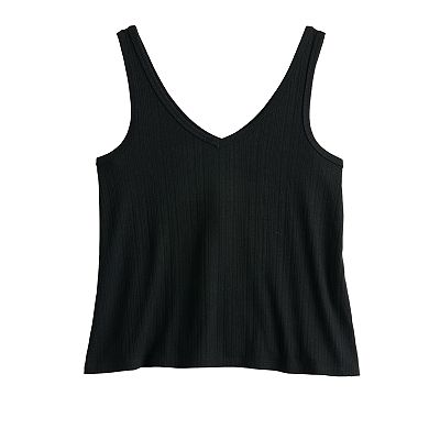 Juniors' SO® Double V-Neck Tank Top
