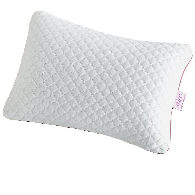 Nue Novaform Plush Comfort Pillow, White, Queen Get the sleep you deserve with this comfy pillow from nüe by Novaform. Get the sleep you deserve with this comfy pillow from nüe by Novaform. Zip to change firmness feels softer open and firmer closed, Instantly refreshes and supports your head and neck in any sleep position, Cool-touch cover with beautifully tailored diamond pattern stitching and rose accent, Zipper cover is removeable and laundry safe, Cover made with GRS-certified recycled materials for sustainable production and a more beautiful world Hypoallergenic design helps manage allergens, while antimicrobial protection helps protect against bacterial growth, keeping your sleep space feeling fresh Medium firm Cooling gel memory foam plus micro cushions for customizable comfort in all sleep positions 5-year warranty for great sleep. Our foam is made in the USA and is CertiPUR-US® certified environmentally conscious and tested for durability 2 6.70 lbs,6.7 lbs n/a,medium firm nüe by Novaform plush adjustable pillow with gel memory foam nüe by Novaform plush adjustable pillow with gel memory foam [ROMANCE] Unzip for plush softness or zip up for a firmer feel. Between two layers of cooling gel memory foam, soft gel micro-cushions can be shaped to your head and neck, giving you aahhh comfort, all-night long. Part of the Plush Comfort Collection at Kohls. FEATURES ? Zip to change firmness ? feels softer open and firmer closed ? Cooling gel memory foam plus micro cushions for customizable comfort in all sleep positions ? Instantly refreshes and supports your head and neck in any sleep position ? Cool-touch cover with beautifully tailored diamond pattern stitching and rose accent ? Hypoallergenic design helps manage allergens, while antimicrobial protection helps protect against bacterial growth, keeping your sleep space feeling fresh ? Zipper cover is removeable and laundry safe ? Cover made with GRS-certified recycled materials for sustainable production and a more beautiful world ? 5-year warranty for great sleep. Our foam is made in the USA and is CertiPUR-US® certified environmentally conscious and tested for durability SIZING Standard/Queen 17? x 24? x 6? King 17? x 30? x 6? CONSTRUCTION & CARE Gel memory foam Polyester blend cool cover with GRS-certified materials, machine wash and dry Foam made in USA, imported cover Manufacturer?s 5-year limited warranty For warranty information, please click here ATTENTION: Online orders are shipped in a standard brown shipping container. Gift givers, or those who want the pictured product packaging, are advised to buy online and pick up in store. Zipper closure Antimicrobial,Cooling Medium-Firm,Medium FirmSIZING n/a,King 6 x 30 x 17 6 x 24 x 17,6 x 30 x 17 n/a,Queen 6 x 24 x 17CONSTRUCTION & CARE Machine wash,Spot clean Recycled gel memory foam,Gel Memory Foam 70% Recycled Polyester (GRS certified), 30% Cooling Nylon,70% Recycled Polyester (GRS certified), 30%Cooling Nylon 5-year warranty 70.5% Recycled Polyester (GRS certified),  29.5%Cooling Nylon 70% Recycled Polyester (GRS certified), 30% Cooling Nylon,70% Recycled Polyester (GRS certified), 30%Cooling NylonSUSTAINABILITY FEATURES Global Recycled Standard certified polyester CertiPUR-US Certified Global Recycled Standard Certified Contains recycled materials Phthalate free The antimicrobial properties do not protect users or others against bacteria, viruses, germs, or other disease organisms. nüe by Novaform Get the sleep you deserve with this comfy pillow from nüe by Novaform. The antimicrobial properties do not protect users or others against bacteria, viruses, germs, or other disease organisms. Color: White. Gender: unisex. Age Group: adult. Material: Poly Blend.